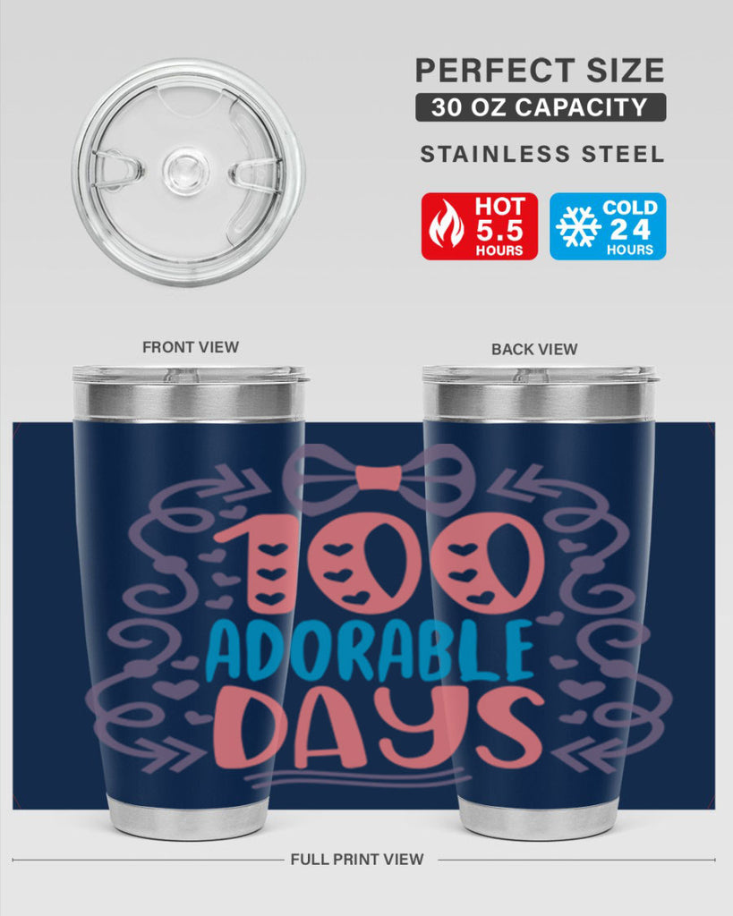 1 100 adorable days 17#- 100 days of school- Tumbler