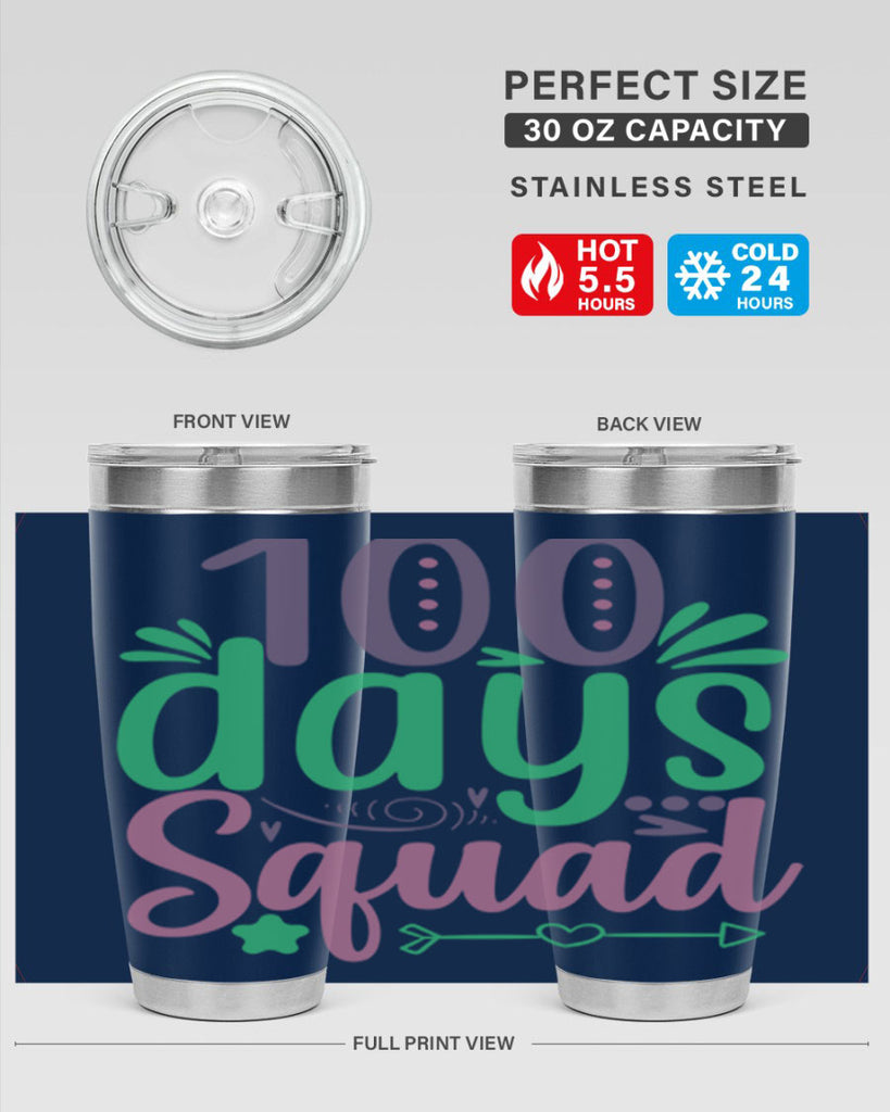 100 days squad 24#- 100 days of school- Tumbler