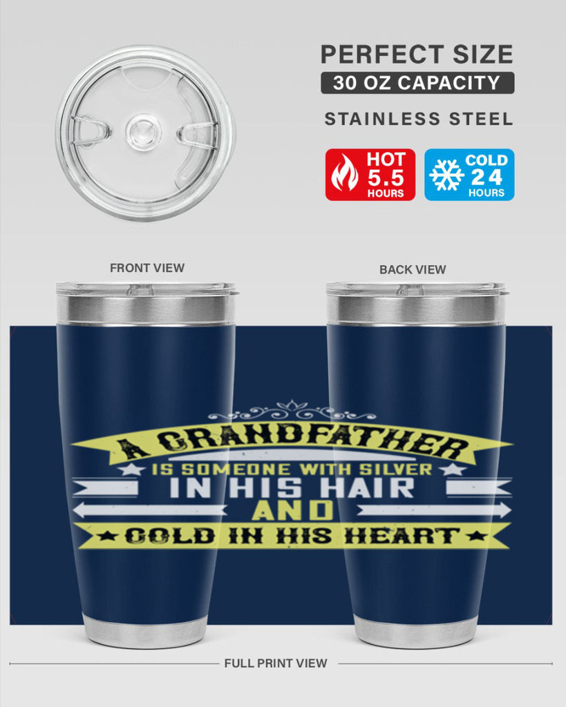 A grandfather is someone with silver 88#- grandpa - papa- Tumbler