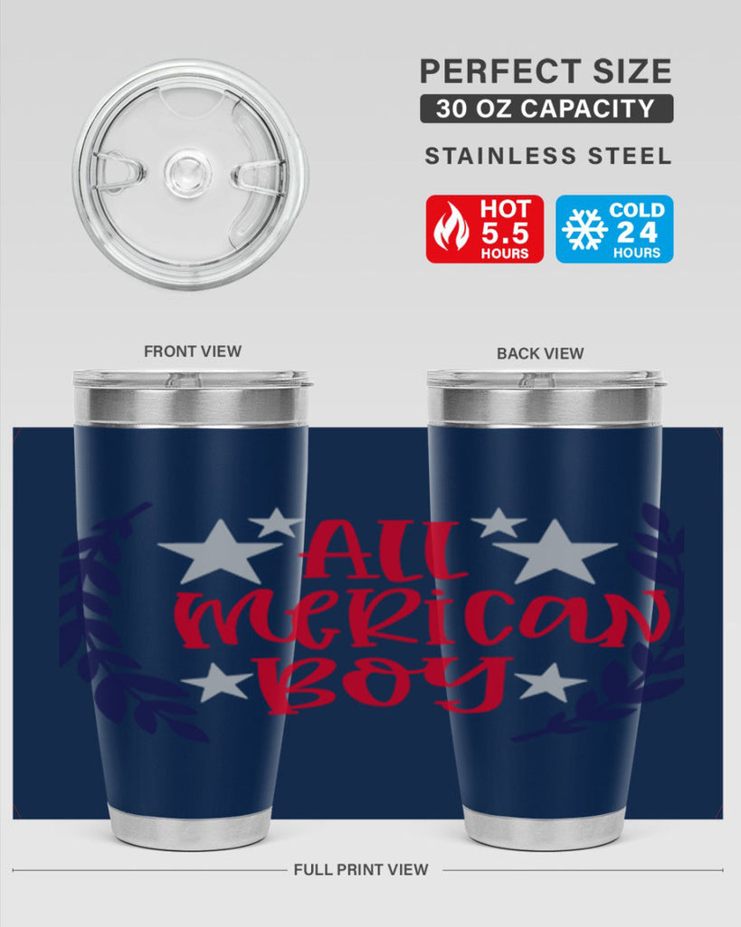 All Merican Boy Style 143#- Fourt Of July- Tumbler