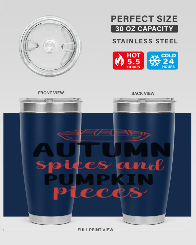 Autumn spices and pumpkin pieces 32#- fall- Tumbler
