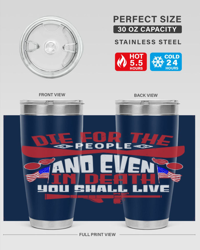 Die for the people and live Style 41#- Fourt Of July- Tumbler