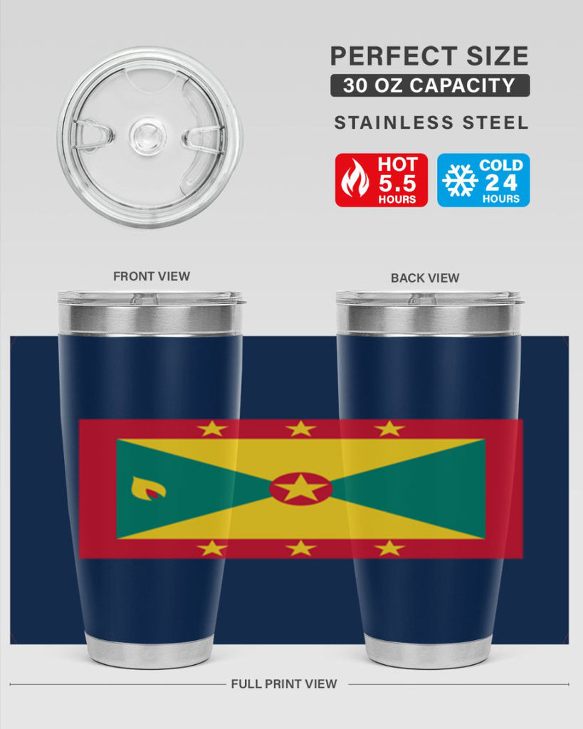 Grenada 130#- world flags- Tumbler