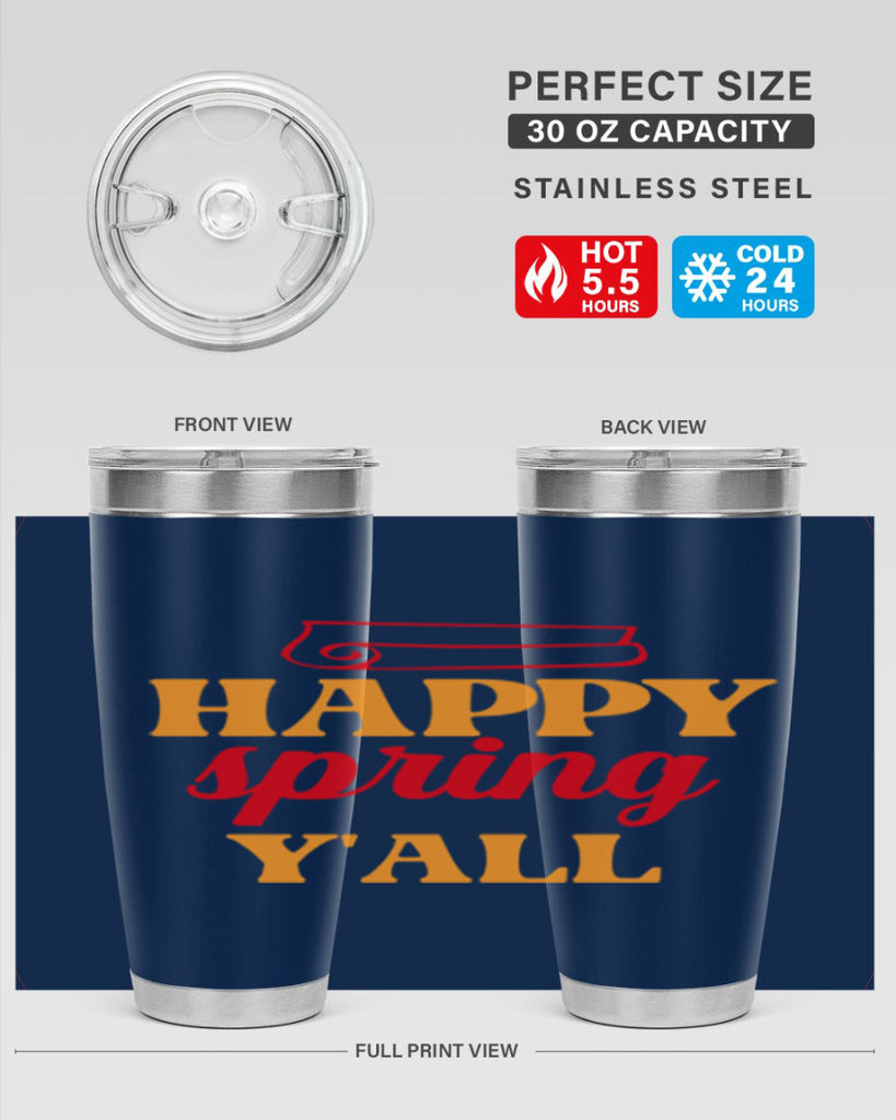 Happy spring y'all 166#- spring- Tumbler