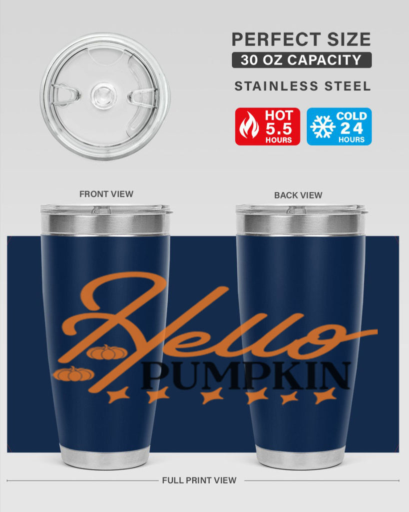 Hello Pumpkin 293#- fall- Tumbler