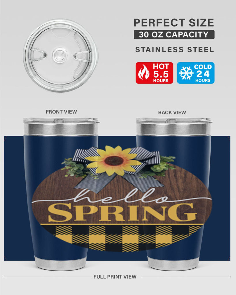 Hello Spring plaid Mockup 204#- spring- Tumbler