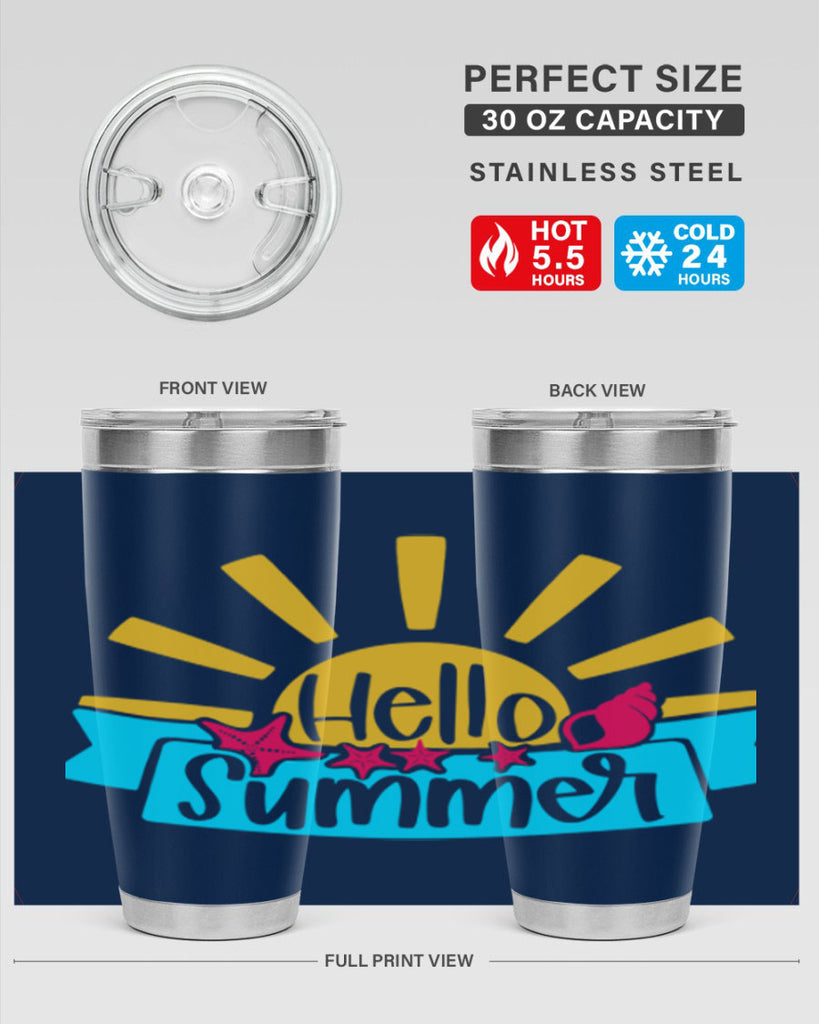 Hello Summer Style 38#- summer- Tumbler
