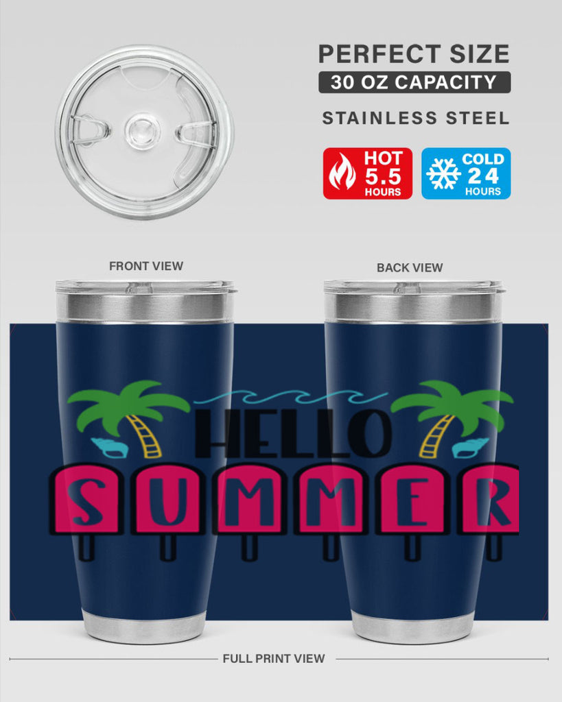Hello Summer Style 39#- summer- Tumbler