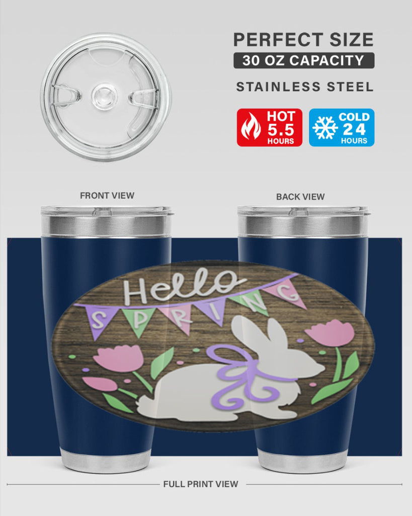 Hello spring bunny Mockup190#- spring- Tumbler