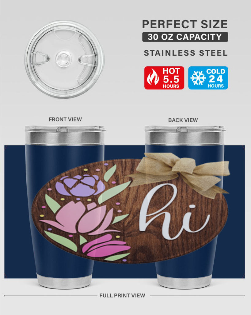 Hi pink flowers Mockup237#- spring- Tumbler