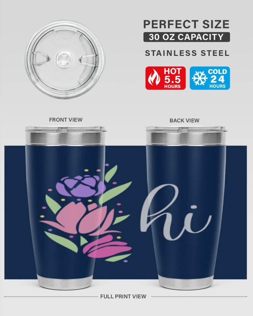 Hi pink flowers238#- spring- Tumbler