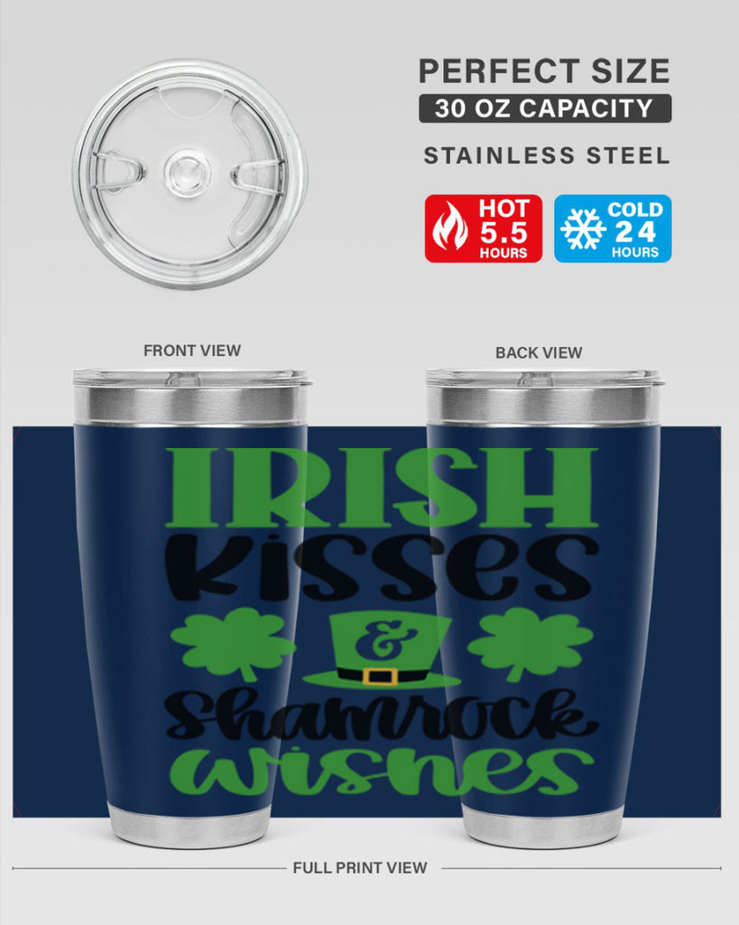 Irish Kisses Shamrock Wishes Style 81#- St Patricks Day- Tumbler