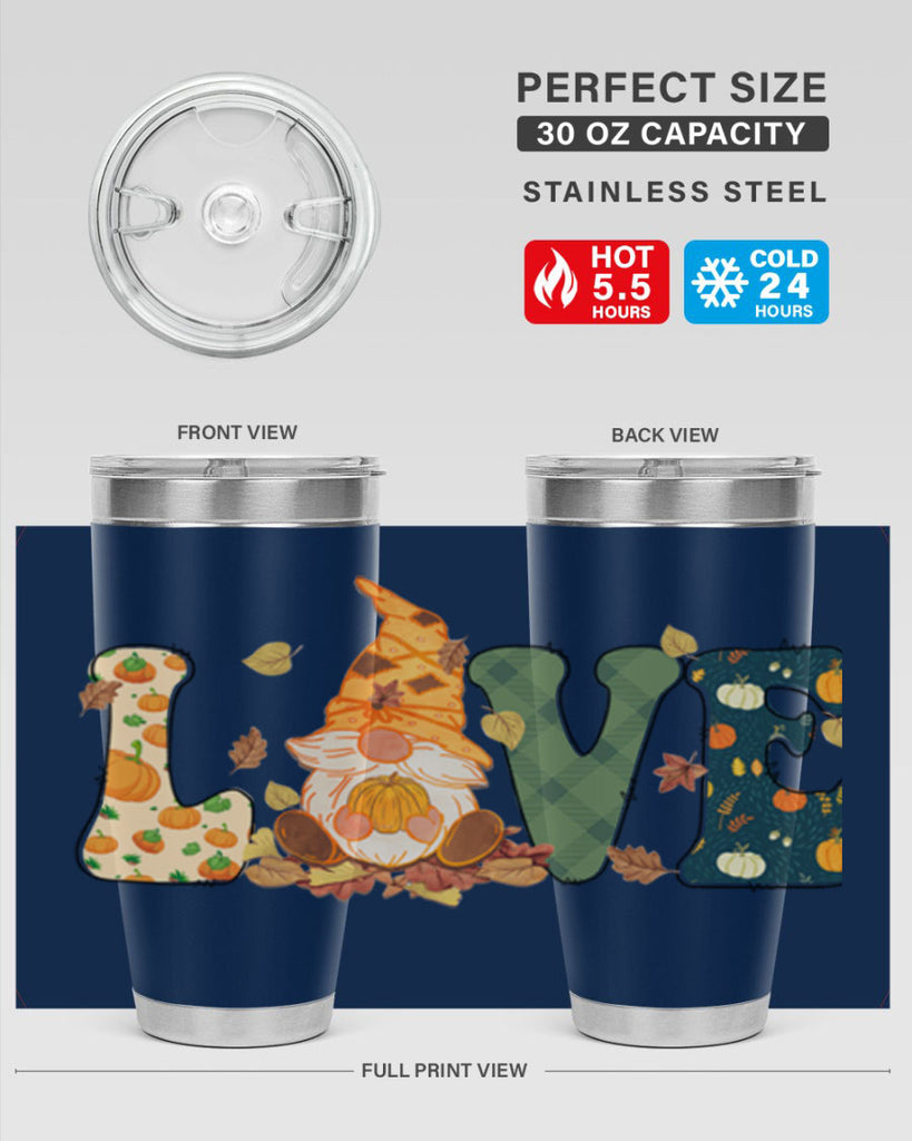 LOVEFallAutumnGnome 415#- fall- Tumbler