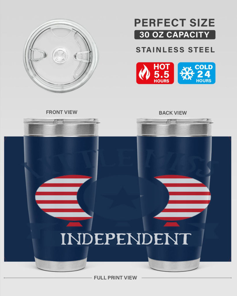 Little miss independent Style 80#- Fourt Of July- Tumbler
