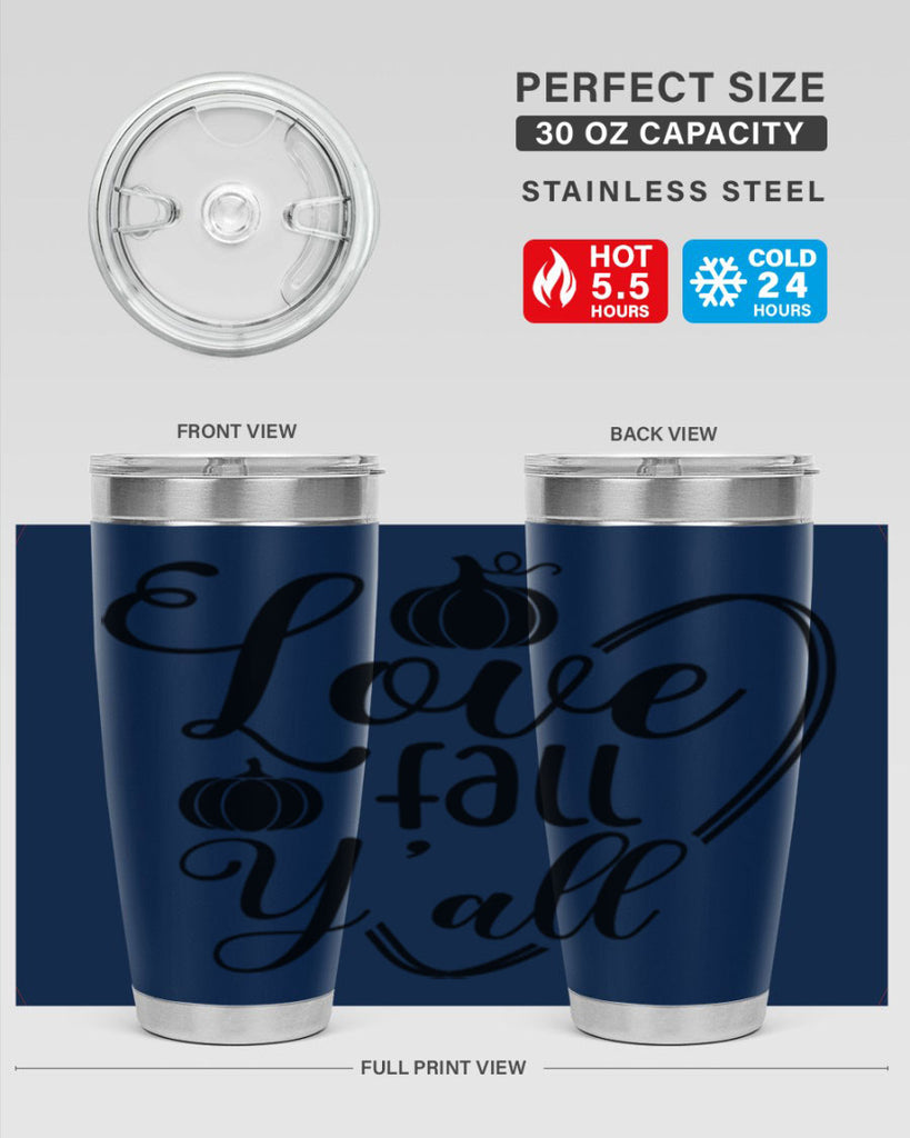 Love Fall Yall 412#- fall- Tumbler