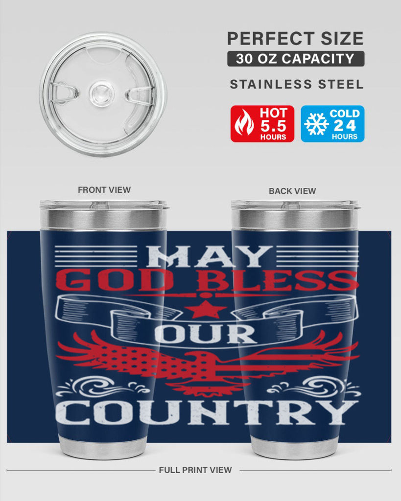 May God bless our country Style 133#- Fourt Of July- Tumbler