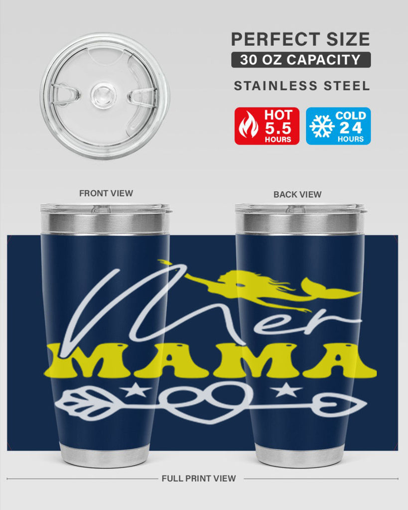 Mer Mama 332#- mermaid- Tumbler