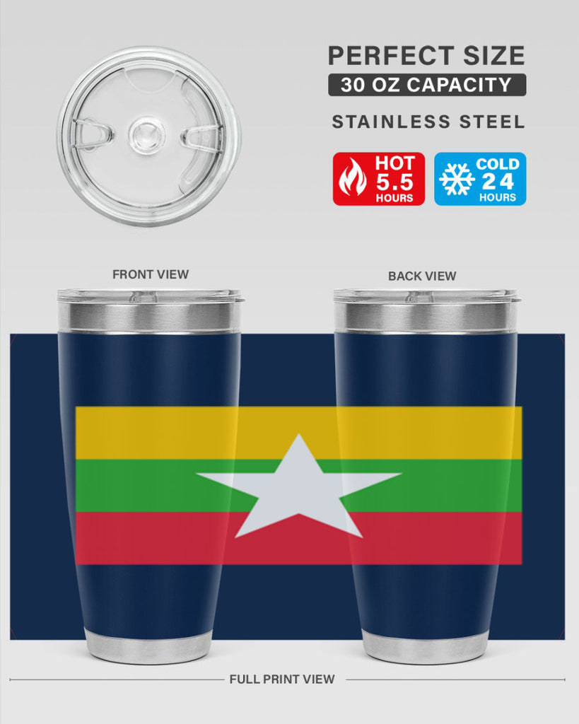 Myanmar 79#- world flags- Tumbler