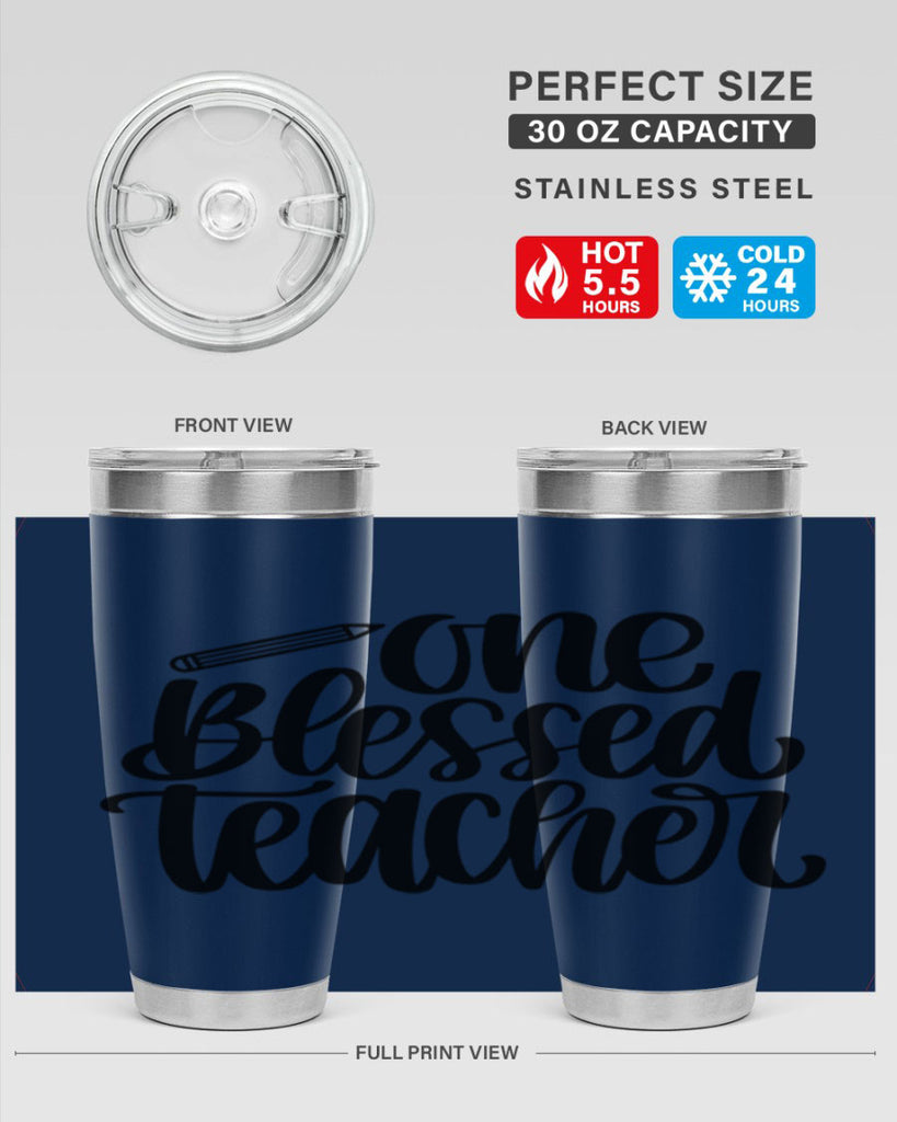 One Blessed Teacher Style 62#- teacher- tumbler