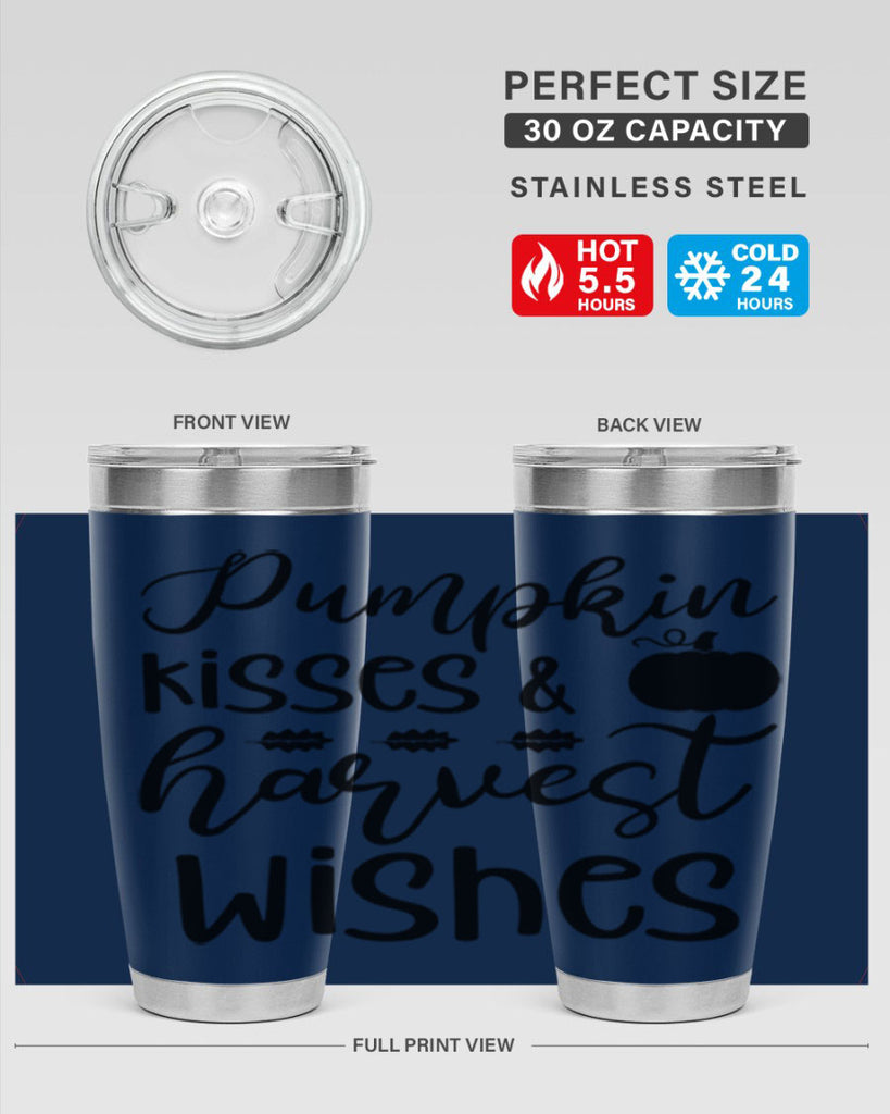 Pumpkin Kisses Harvest Wishes 525#- fall- Tumbler