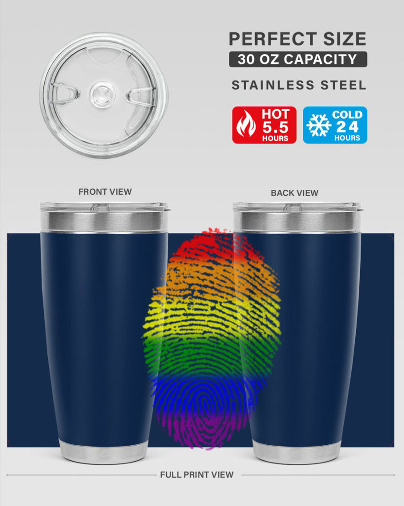 Rainbow Finger print 10#- lgbt- Tumbler
