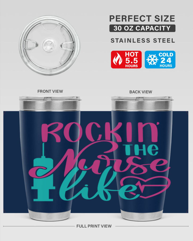 Rockin The Nurse Life Style Style 55#- nurse- tumbler