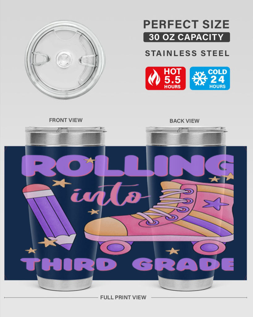 Rolling into 3rd Grade 24#- 3rd grade- Tumbler