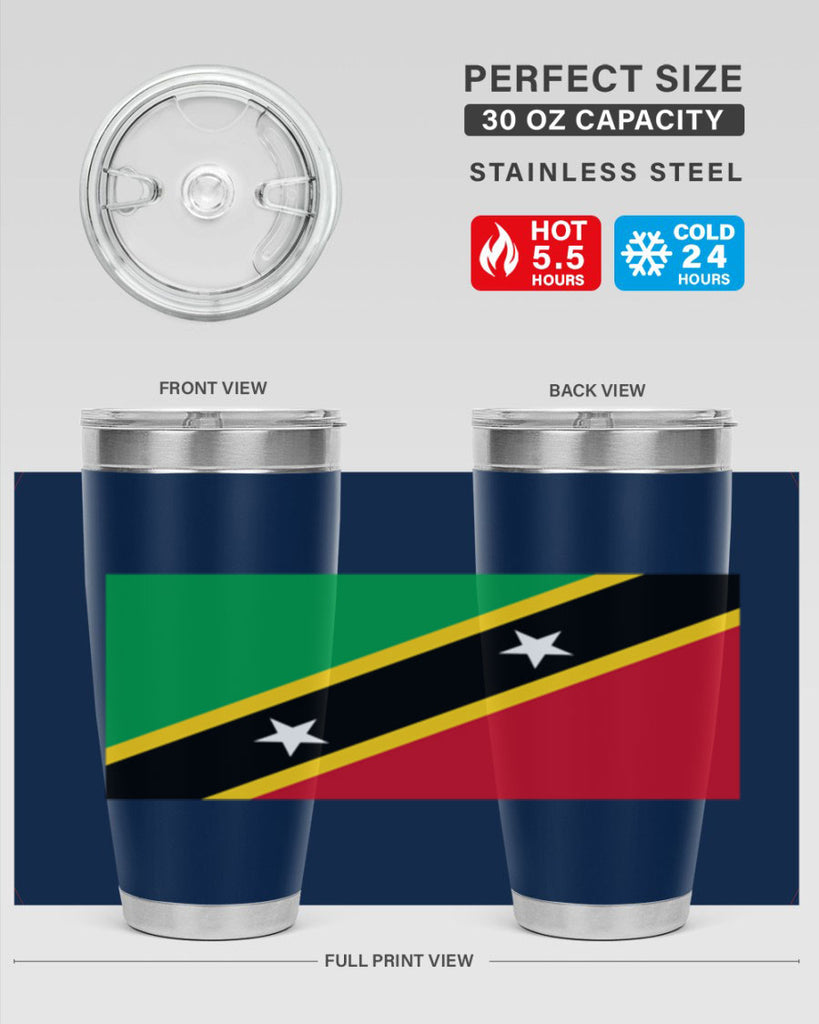 Saint Kitts and Nevis 52#- world flags- Tumbler
