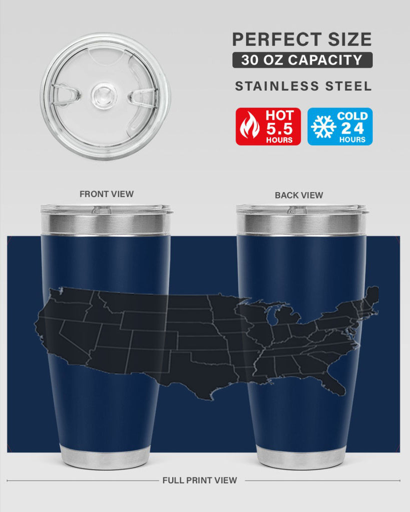 Separate Color Map Style 71#- Fourt Of July- Tumbler