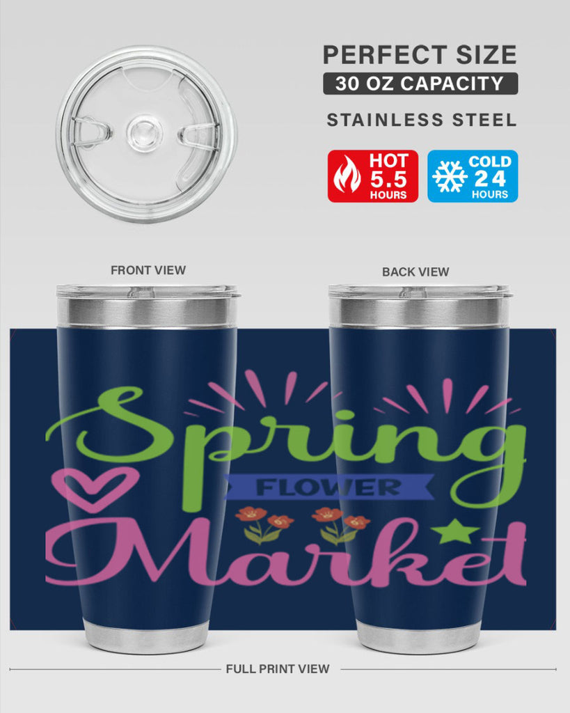 Spring Flower Market  487#- spring- Tumbler
