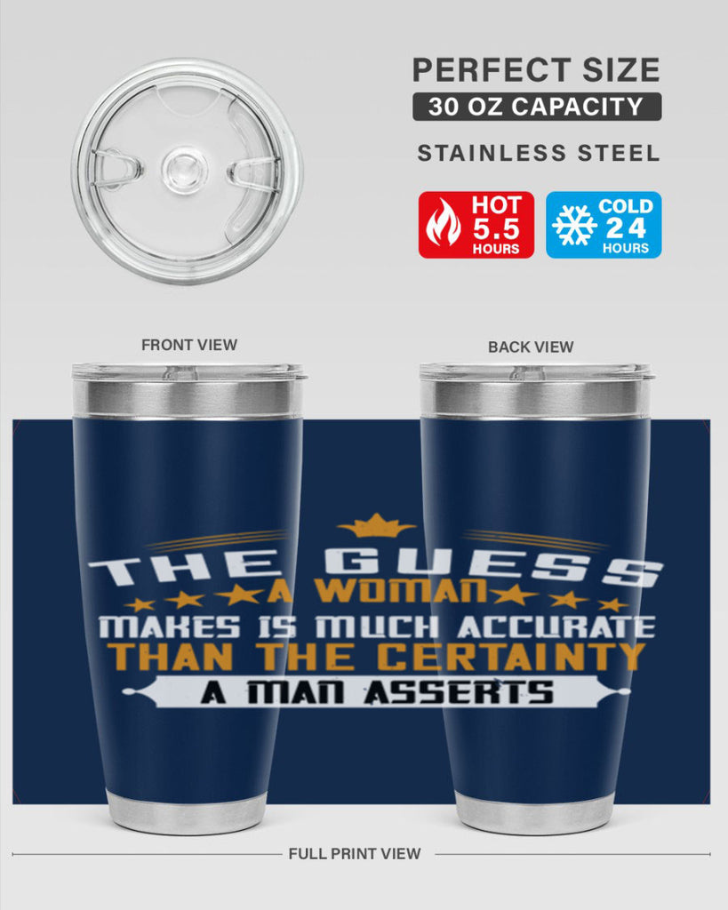 The guess a woman makes is much accurate than the certainty a man asserts Style 33#- womens day- Tumbler