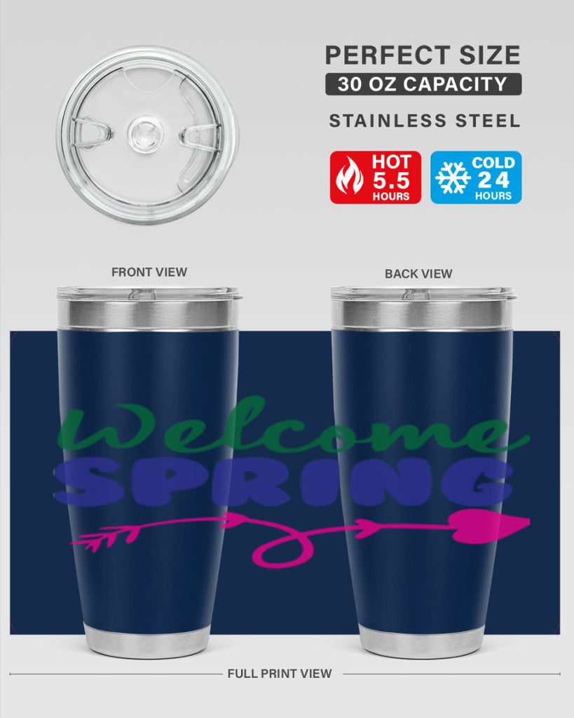 Welcome Spring 581#- spring- Tumbler