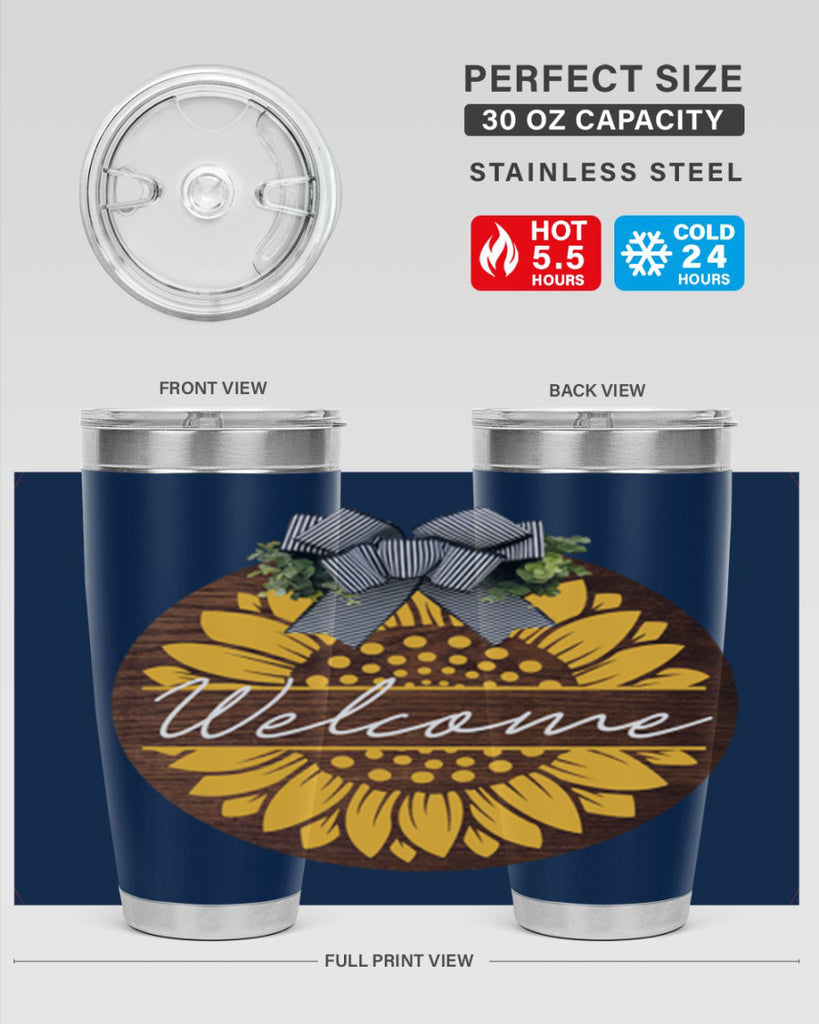 Welcome Sunflower Mockup584#- spring- Tumbler