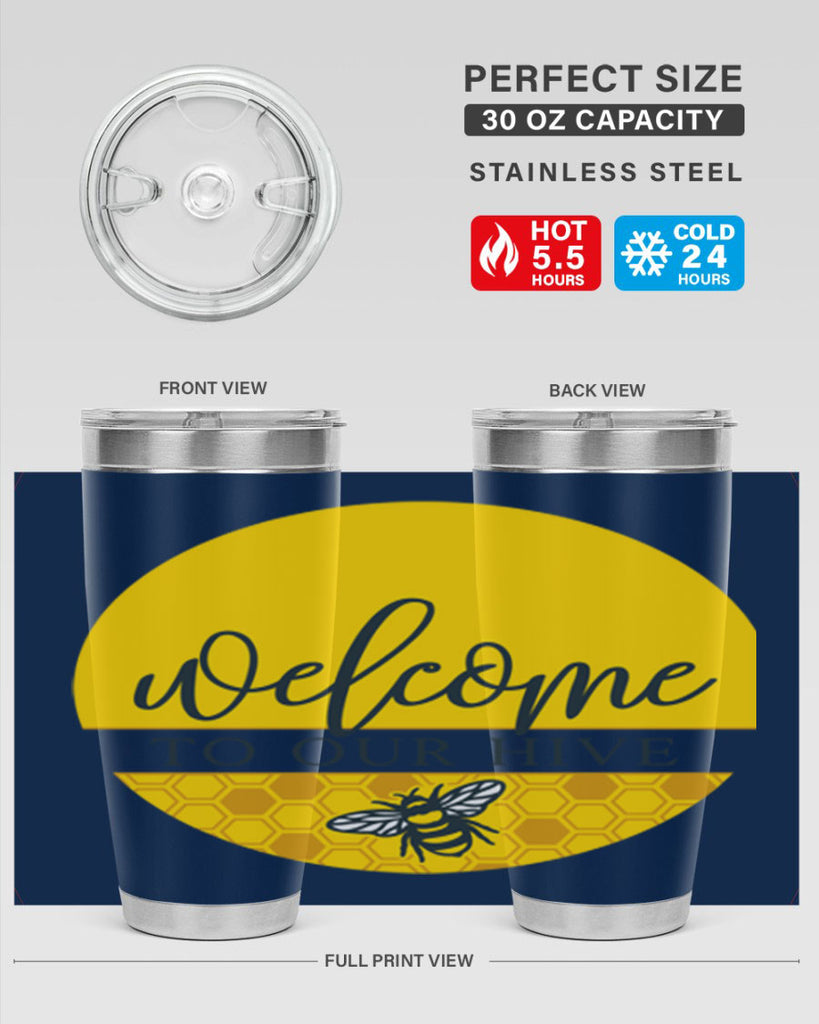 Welcome to our Hive complete yellow590#- spring- Tumbler