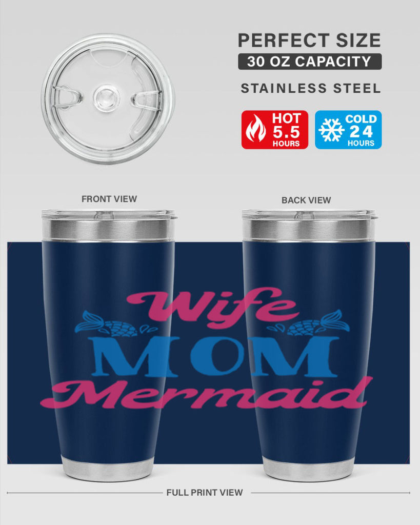 Wife Mom Mermaid 670#- mermaid- Tumbler
