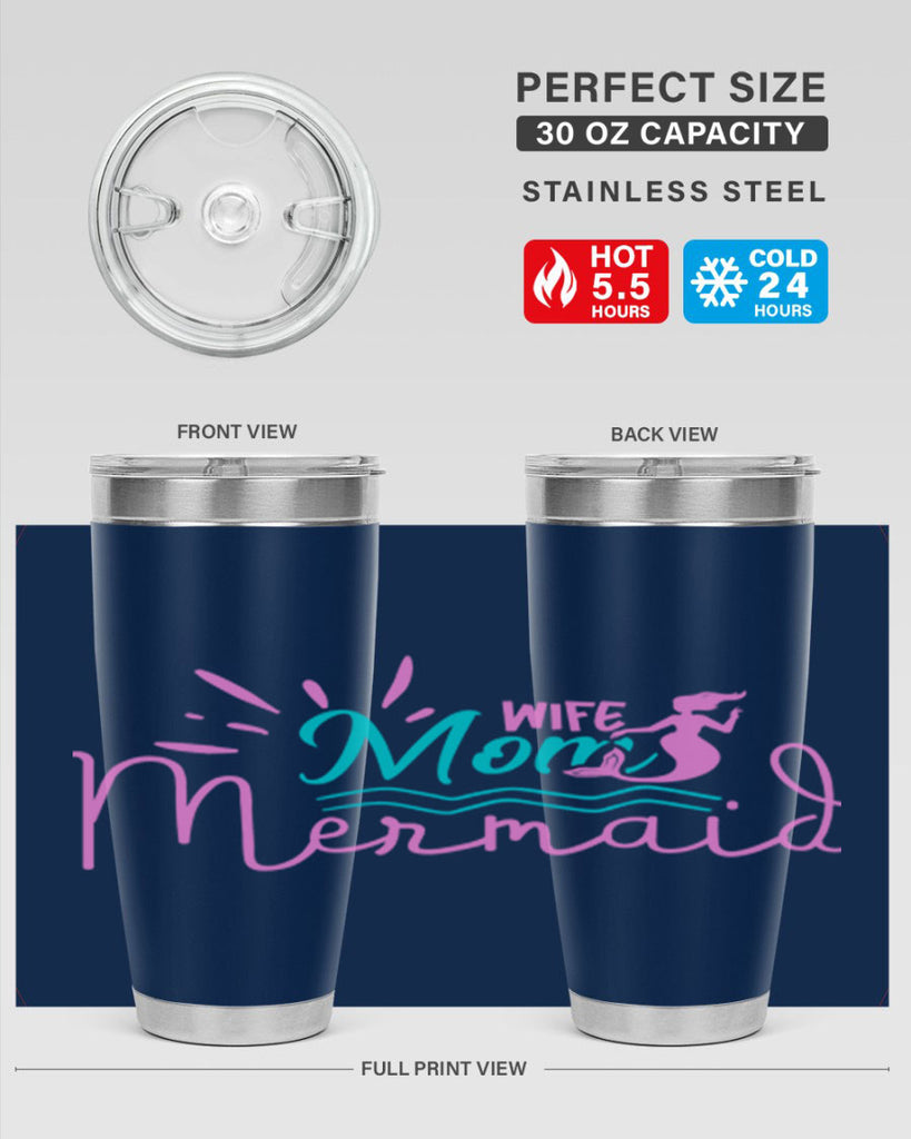 Wife Mom Mermaid 672#- mermaid- Tumbler
