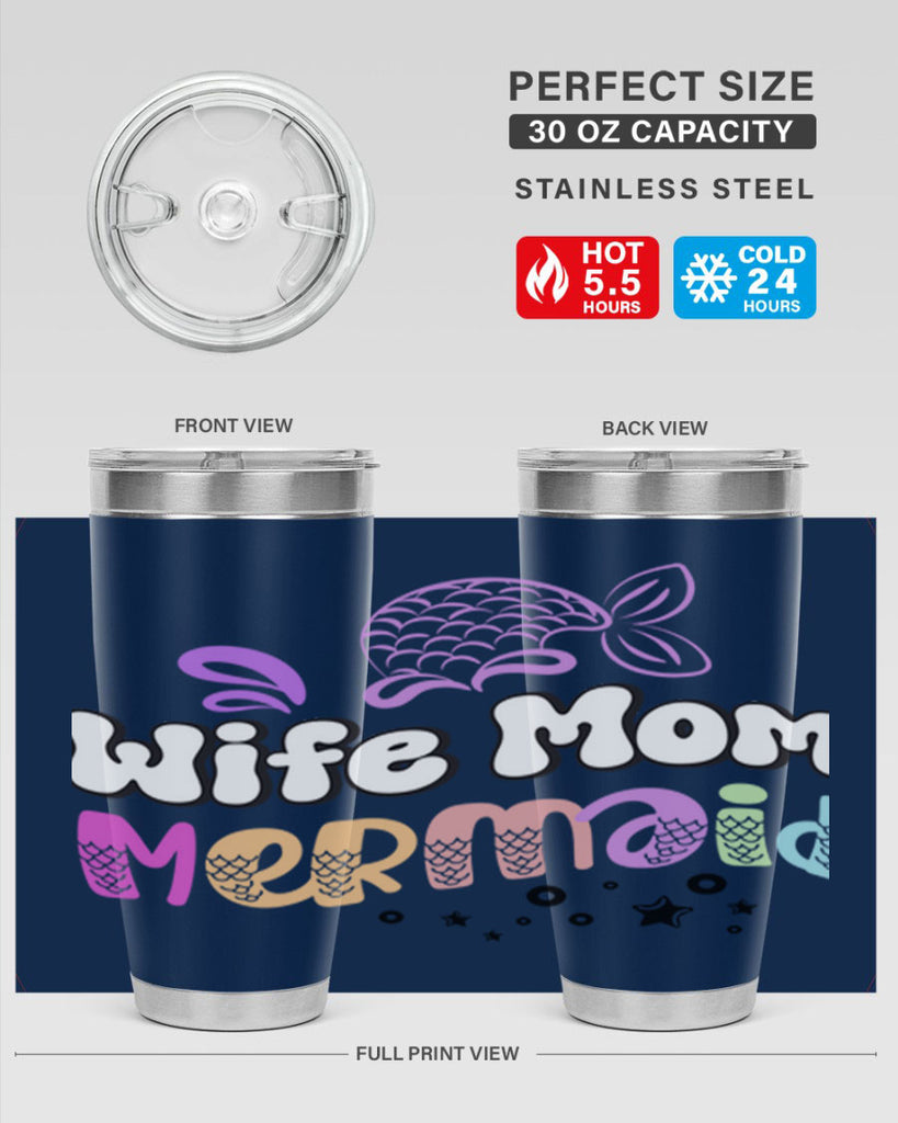 Wife Mom Mermaid 676#- mermaid- Tumbler