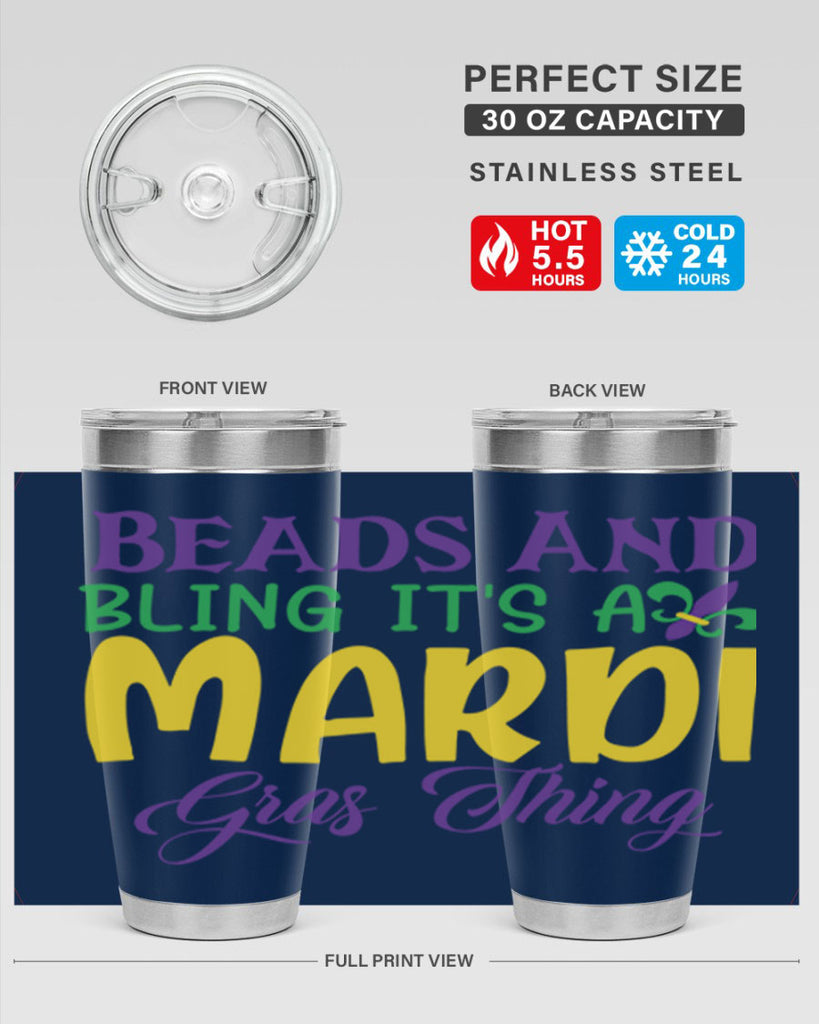 beads and bling its a mardi gras thing 86#- mardi gras- Tumbler
