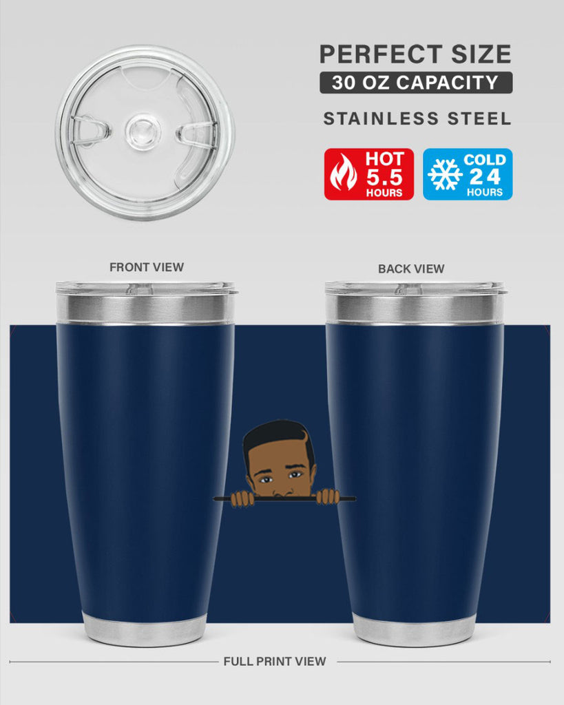 black boy 5#- black men - boys- tumbler