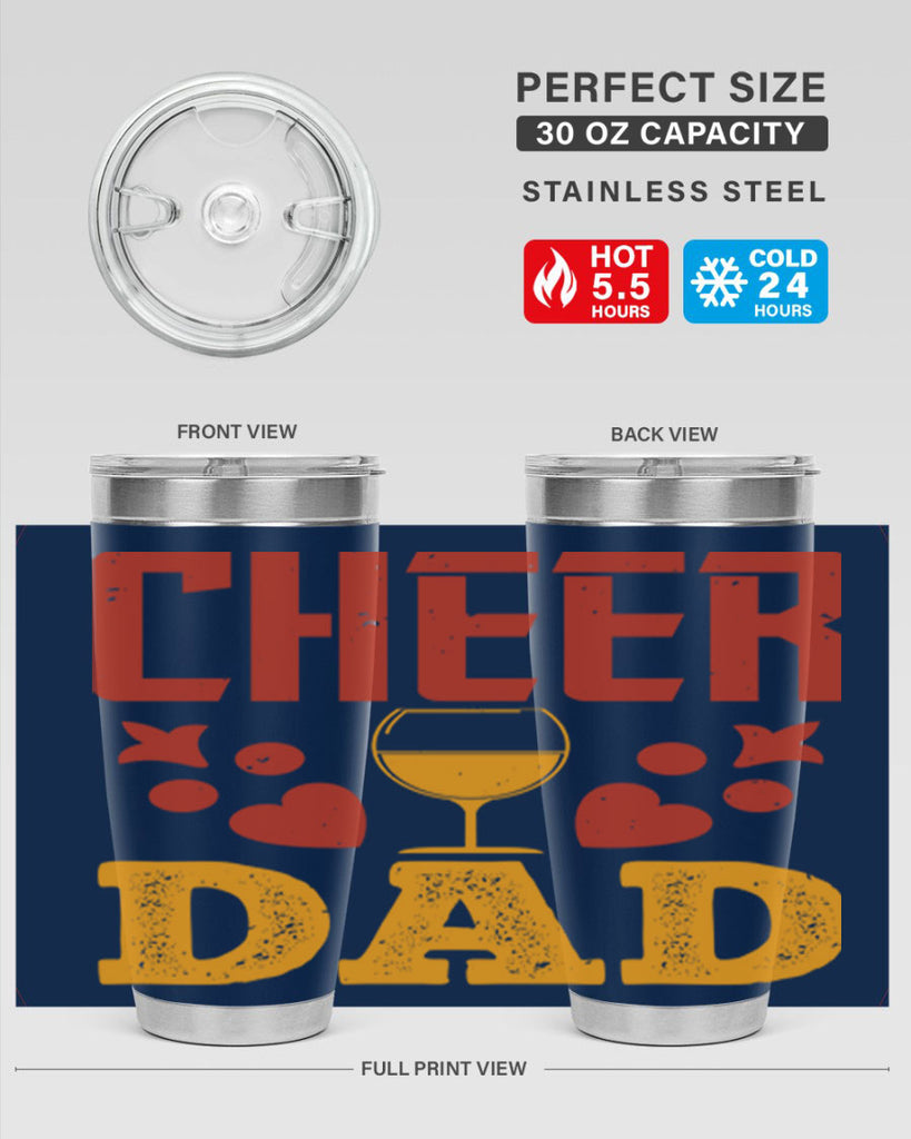cheer dad 121#- fathers day- Tumbler