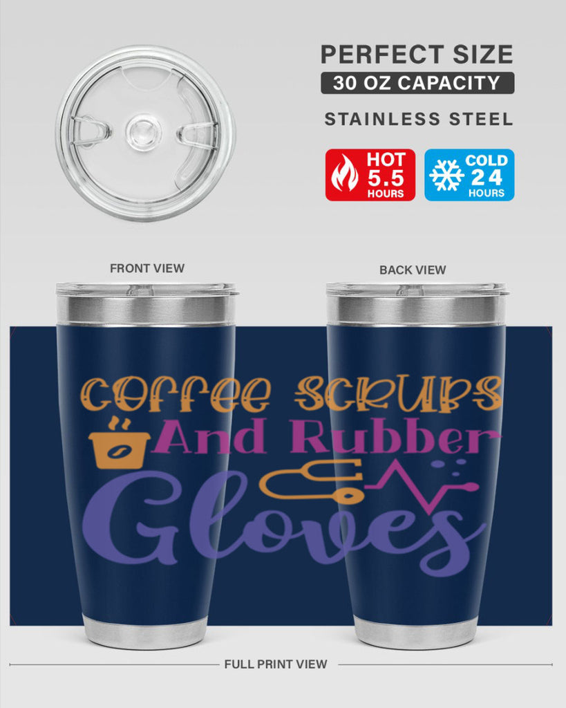 coffee scrubs and rubber gloves Style 392#- nurse- tumbler