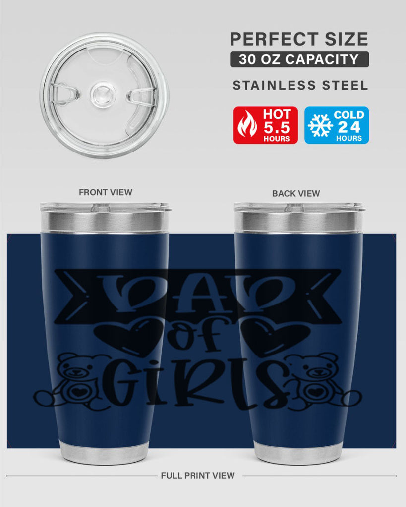 dad of girls 60#- fathers day- Tumbler
