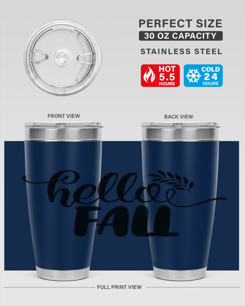hello fall 54#- thanksgiving- Tumbler