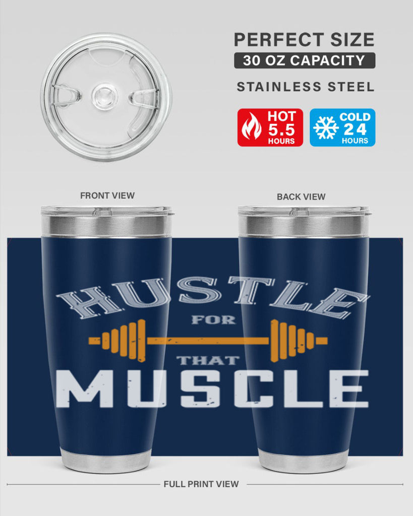 hustel for that muscle 92#- gym- Tumbler