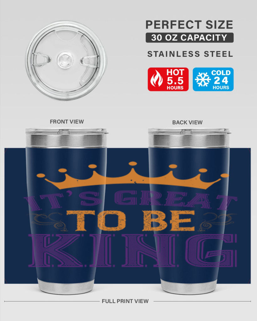 it’s great to be king 61#- mardi gras- Tumbler