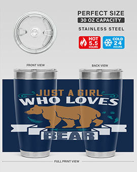 just a girl who loves bear 19#- Bears- Tumbler