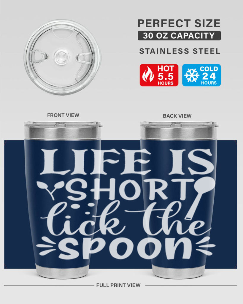 life is short lick the spoon 24#- kitchen- Tumbler