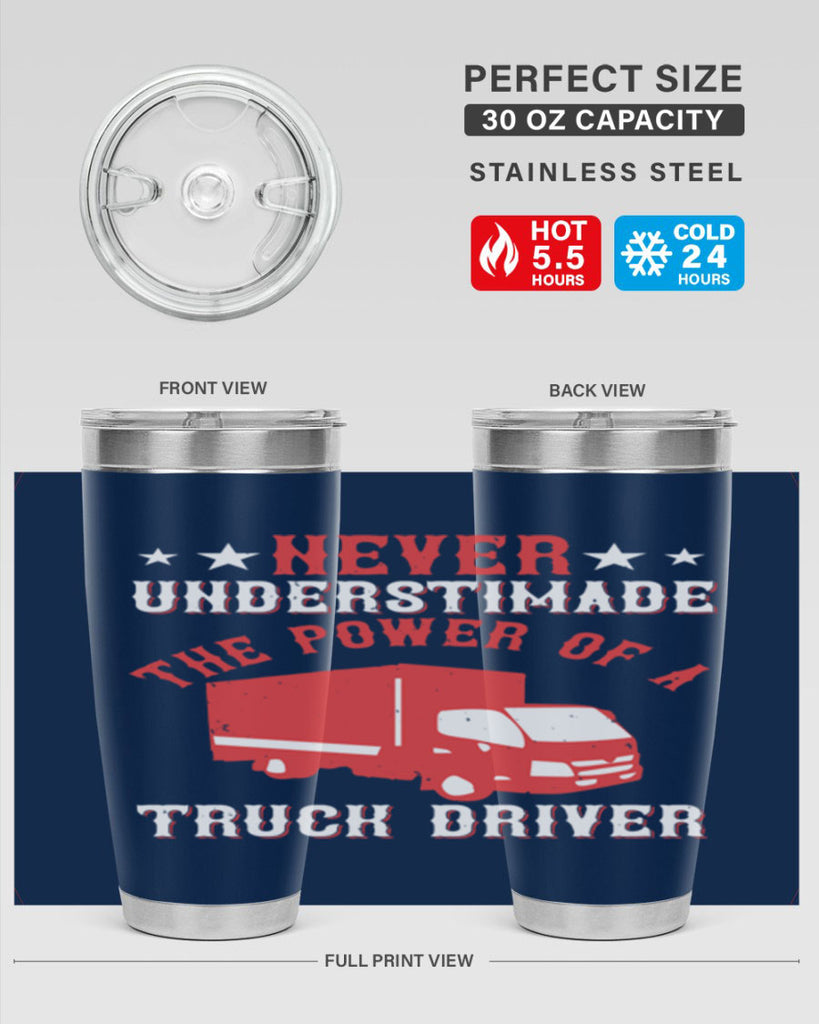 never understimade the power of a truck driver Style 27#- truck driver- tumbler