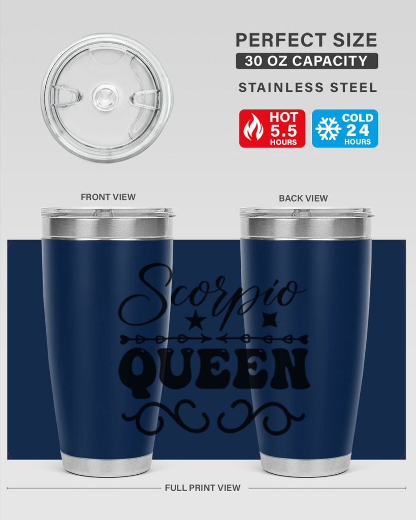 scorpio queen 447#- zodiac- Tumbler