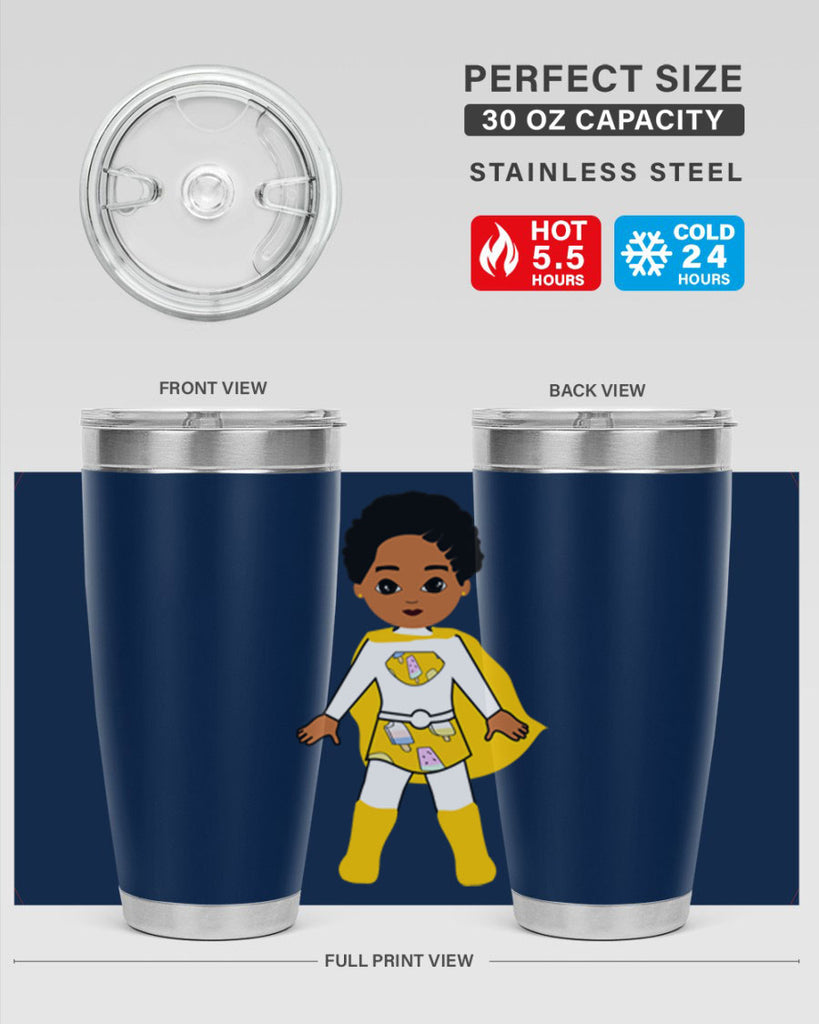super kid 10#- black men - boys- tumbler